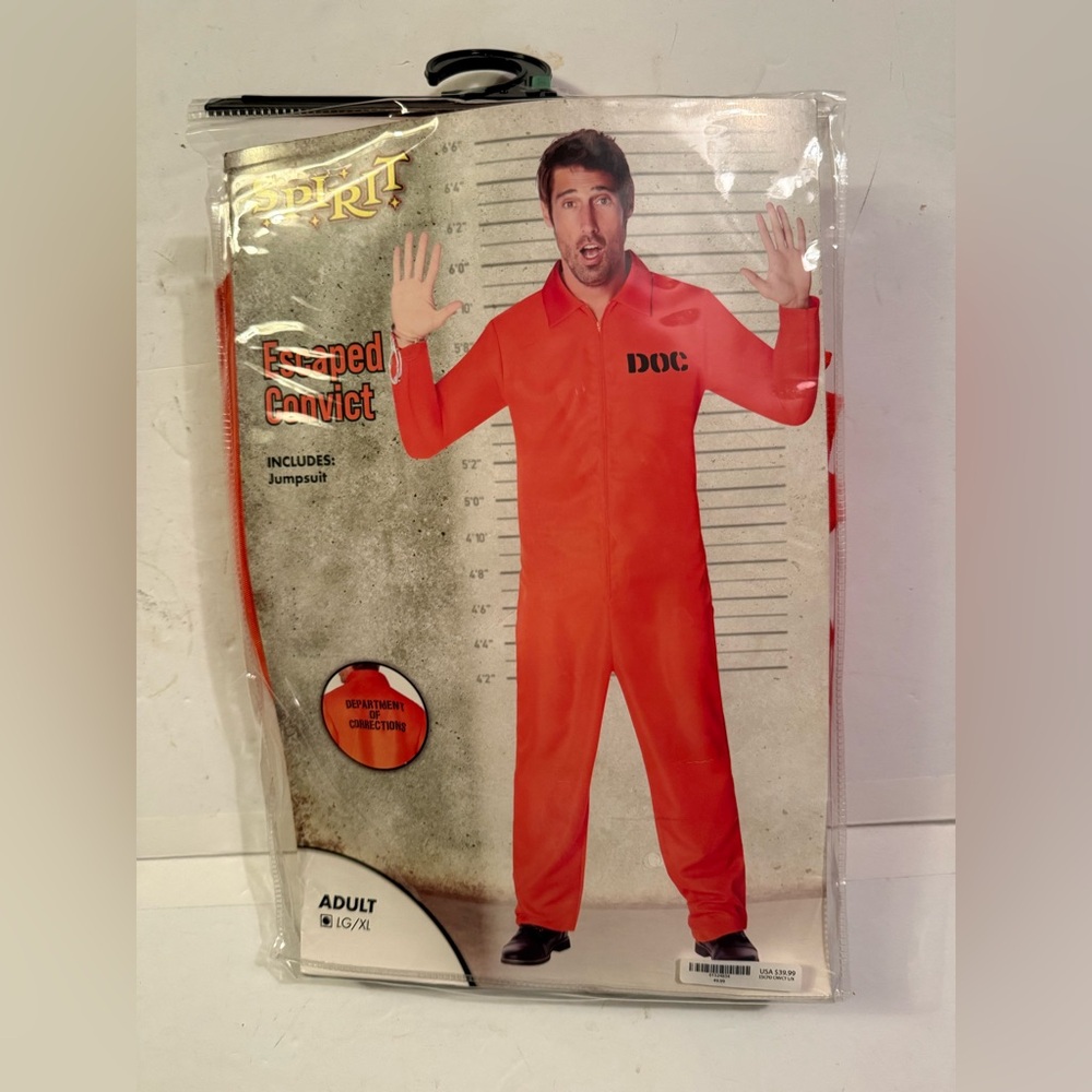Escaped convict Halloween custom adult